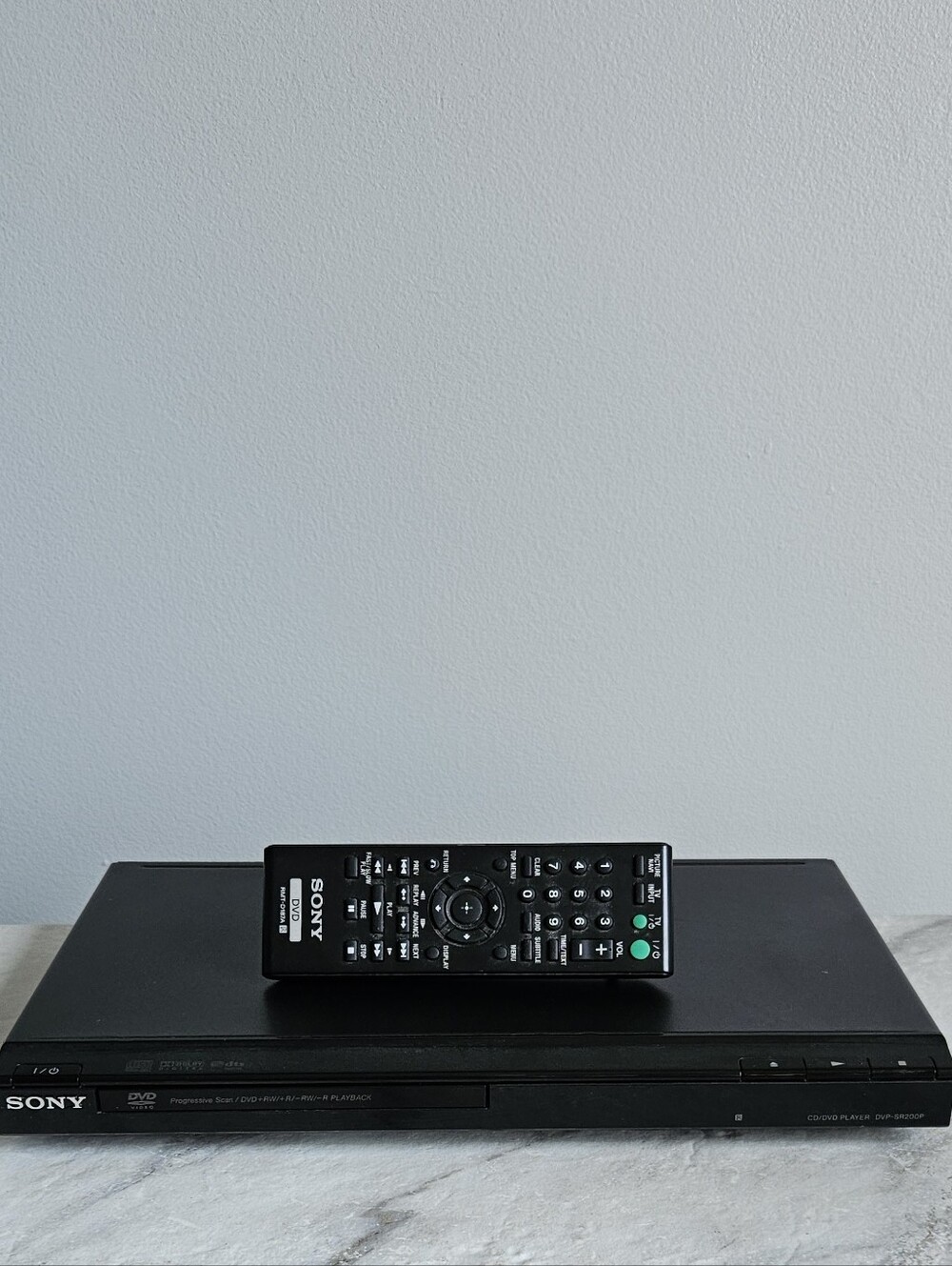 Sony DVD Player DVP-SR200P with Remote & RCA Cables - Tested & Working